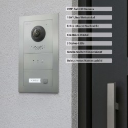 GOLIATH PRO IP Türsprechanlage -1 Familienhaus Set - 10 Zoll HD - 180° Kamera- Unterputz- APP