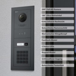 GOLIATH PRO IP Türsprechanlage - 1-Familienhaus - 10 Zoll HD - Keypad - Anthrazit- 180° Kamera