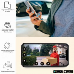 GOLIATH PRO IP Türsprechanlage -  1-Familienhaus – 10 Zoll HD - Fingerprint- Anthrazit - Unterputz - 180°