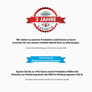 GOLIATH Hybrid IP Gegensprechanlage - App - 1-Familien - 3x 10" HD - RFID - Unterputz - 180° Kamera